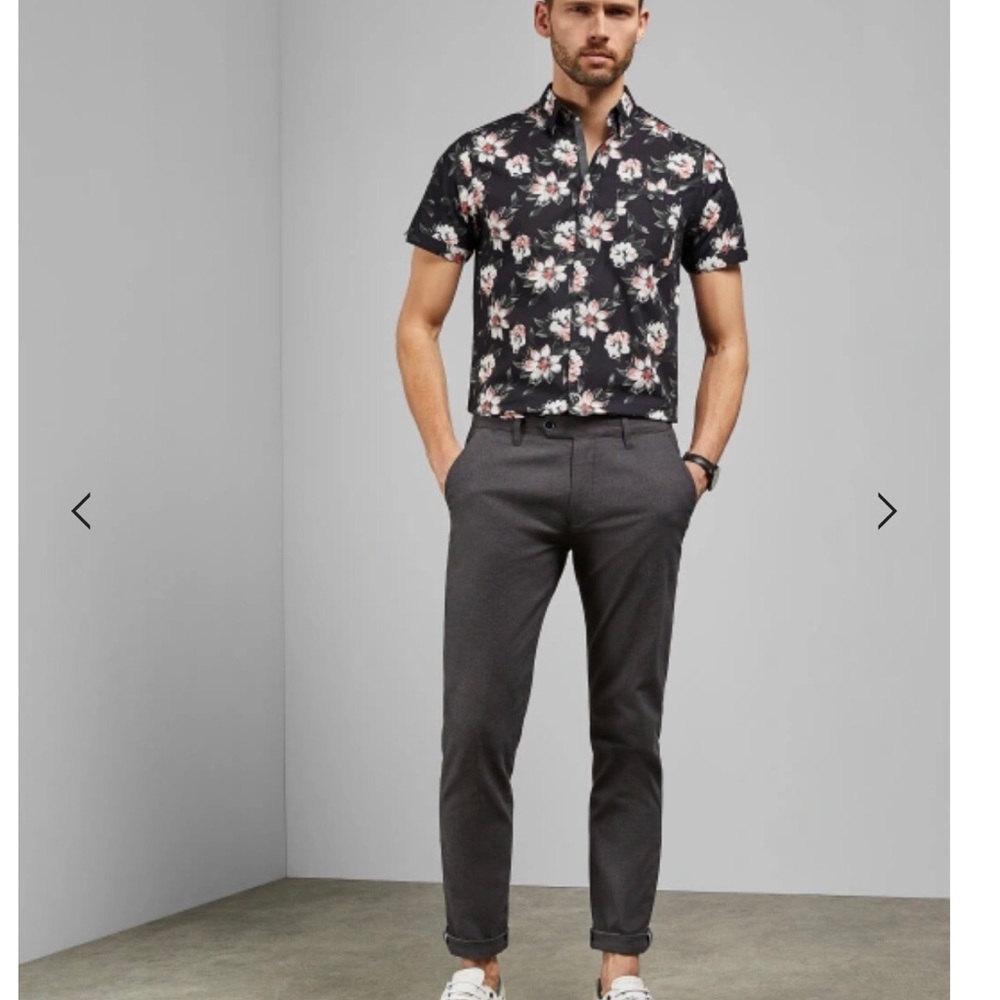 NWT Ted Baker London Philip SS Floral Shirt - Picture 3 of 6